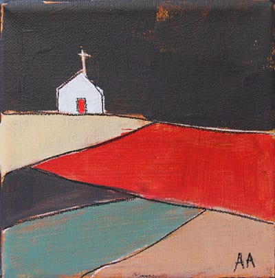 Church on the Hill 5"x5"